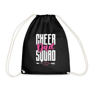 cheerleader papa squad - Turnbeutel - Schwarz - Vorne