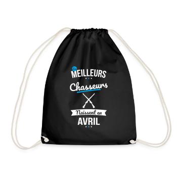 Les meilleurs chasseurs naissent en Avril - Sac de sport léger - noir - Devant