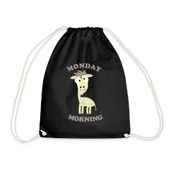 Girafe du lundi matin - Sac de sport léger - noir - Devant