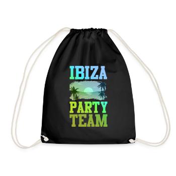 Ibiza Party Team - Drawstring Bag - black - Front