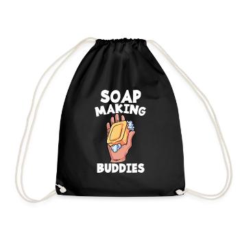 Seife Soap Hygiene Waschen Seifenherstellung - Turnbeutel - Schwarz - Vorne