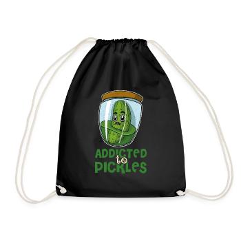 Fruits, jardin, concombres, cornichons, cornichons - Sac de sport léger - noir - Devant