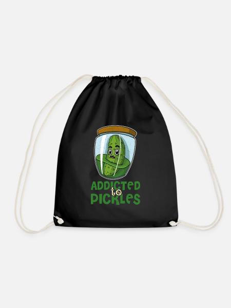 Fruits, jardin, concombres, cornichons, cornichons - Sac de sport léger - noir