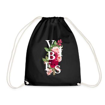 Vibes flowers - Sac de sport léger - noir - Devant