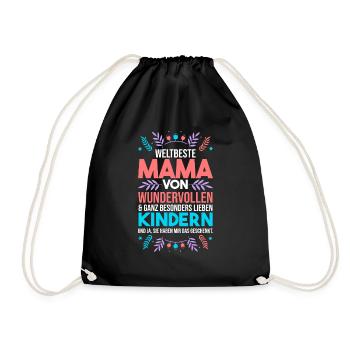 Weltbeste Mama - Turnbeutel - Schwarz - Vorne