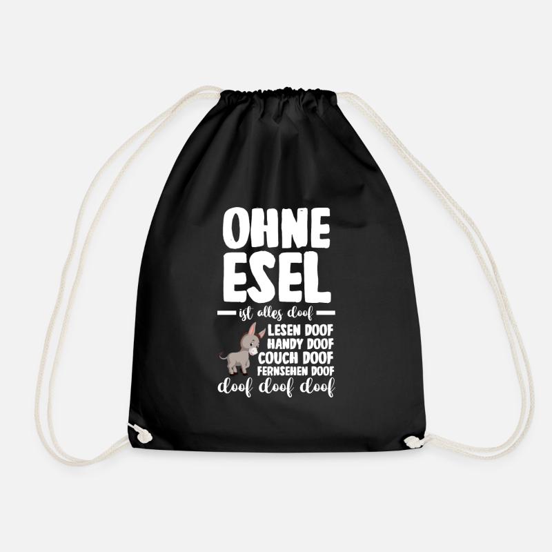 Beziehungsstatus Esel - Turnbeutel - Schwarz