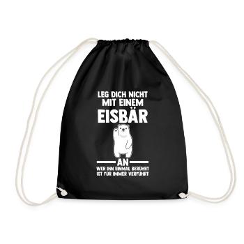 Eisbär Eisbären - Turnbeutel - Schwarz - Vorne