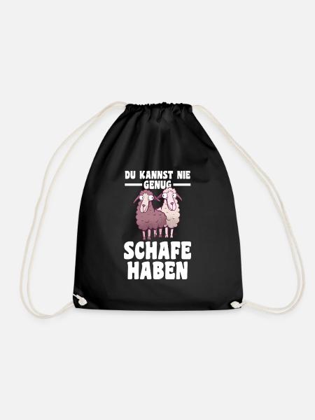 Schaf Schäfer Schäferei Bauer Landwirt Bauernhof S - Turnbeutel - Schwarz