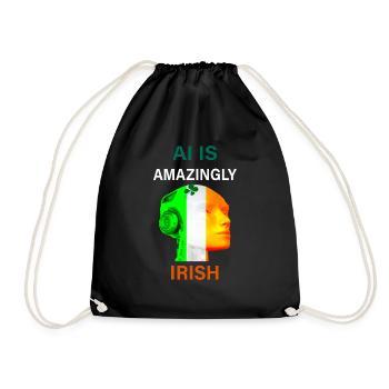 Amazingly Irish - Drawstring Bag - black - Front