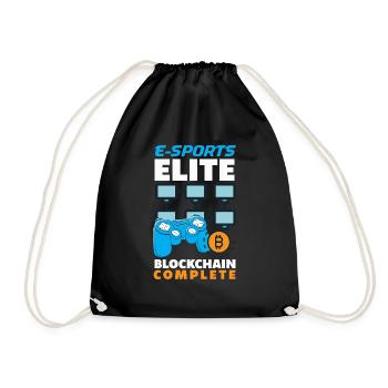 Cryptocurrency Rewards Gaming Blockchain Gamer - Drawstring Bag - black - Front