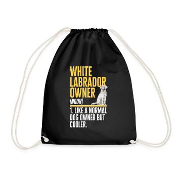 Labrador Retriever blanc Labrador Labrador blanc - Sac de sport léger - noir - Devant