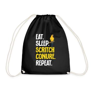 Parakeet, Parrot, Parakeet, Bird - Drawstring Bag - black - Front