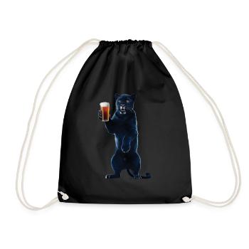 Panther Bier - Turnbeutel - Schwarz - Vorne