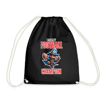 Fantasy Football Champion Bear - Drawstring Bag - black - Front