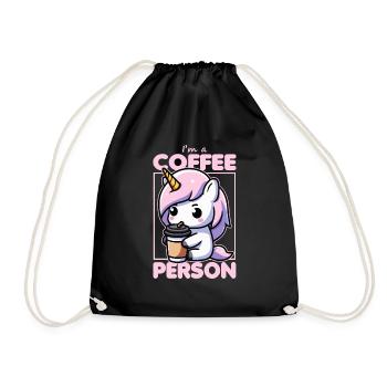 Je suis une licorne de café - Sac de sport léger - noir - Devant
