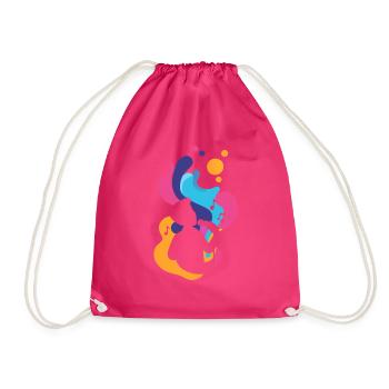 Singing Voice - Drawstring Bag - fuchsia - Front