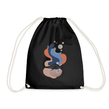 vaisseau spatial Ufo Scifi - Sac de sport léger - noir - Devant