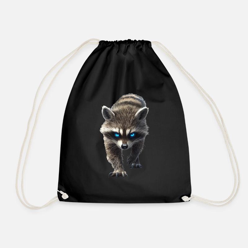 Waschbär - Turnbeutel - Schwarz