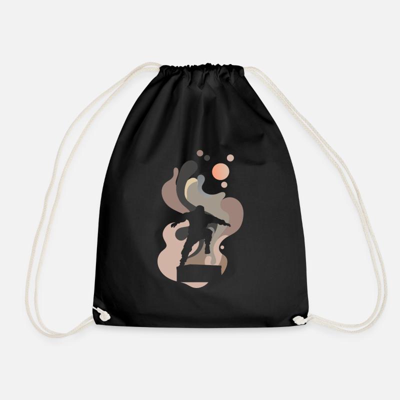 Parkour obstacle traceurs - Drawstring Bag - black