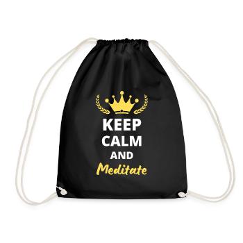 Keep Calm and Meditate - Relaxation Design - Sac de sport léger - noir - Devant