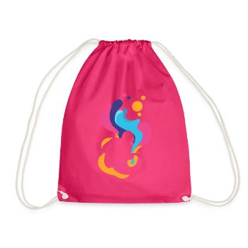 Electric Guitar Basser Shouter - Drawstring Bag - fuchsia - Front