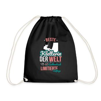 Meilleure grimpeuse du monde - 100 % authentique - Sac de sport léger - noir - Devant