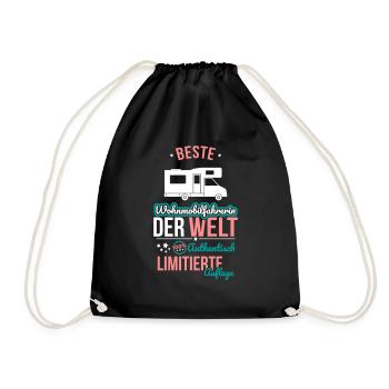 Meilleure conductrice de camping-car - 100 % authentique - Sac de sport léger - noir - Devant