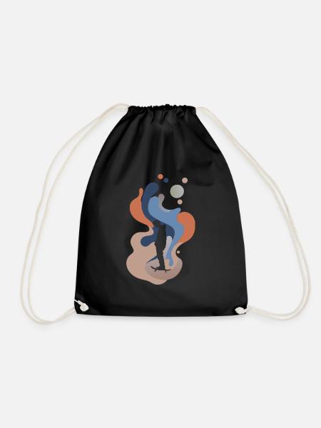 Skateboard Boarder Longboard - Turnbeutel - Schwarz