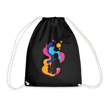 Wind Instrument Jazz Brass Band - Drawstring Bag - black - Front