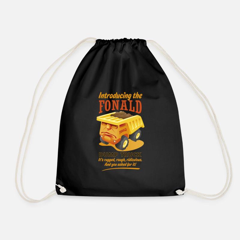 The Fonald Dump Truck - Drawstring Bag - black