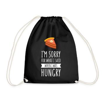 Je suis désolé pour ce que j'ai dit quand j'avais faim - Sac de sport léger - noir - Devant
