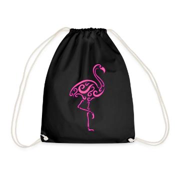 Flamant rose - Sac de sport léger - noir - Devant