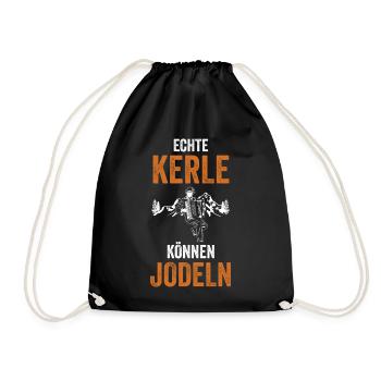 Jodler Jodelmusik Jodelgesang - Turnbeutel - Schwarz - Vorne