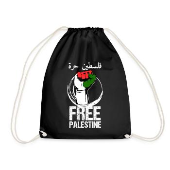 Free Palestine Palestine Free Gaza Freedom - Drawstring Bag - black - Front