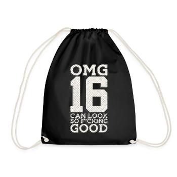 16ÈME ANNIVERSAIRE 2006 ENFIN 16 ANS SWEET 16 - Sac de sport léger - noir - Devant
