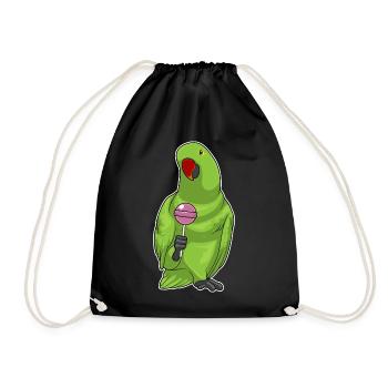 Parrot lollipop - Drawstring Bag - black - Front