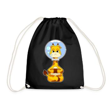 Giraffe Aquarium - Drawstring Bag - black - Front