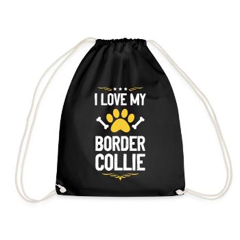 J’adore mon Border Collie - Sac de sport léger - noir - Devant