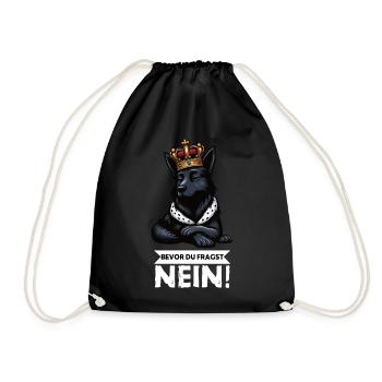 Avant de demander aux chiens de berger noir - Sac de sport léger - noir - Devant