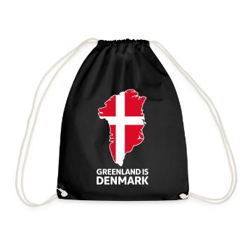 Carte du drapeau Groenland-Danemark - Sac de sport léger - noir - Devant