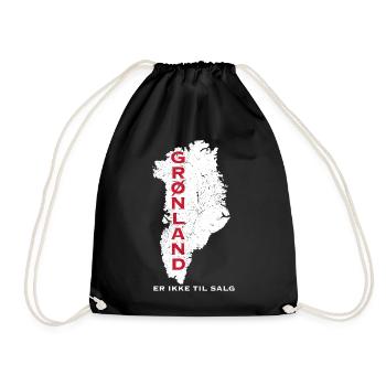 Carte du Groenland : Non disponible à la vente - Sac de sport léger - noir - Devant