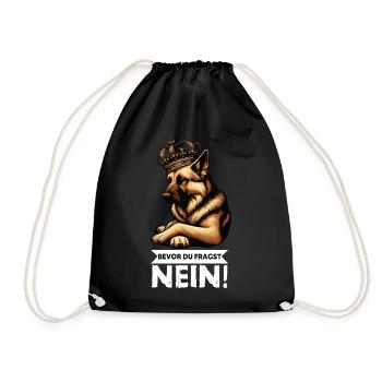 Before you ask German Shepherd Shepherds - Drawstring Bag - black - Front