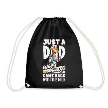 Papa est revenu avec du lait. Astronaute. - Sac de sport léger - noir - Devant