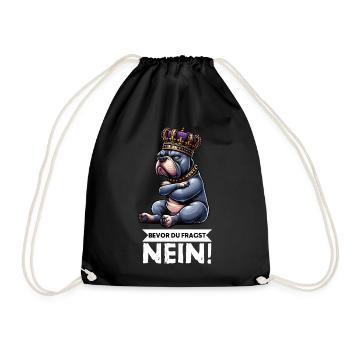 Bevor Du Fragst Nein American Bully Bully Pit - Turnbeutel - Schwarz - Vorne