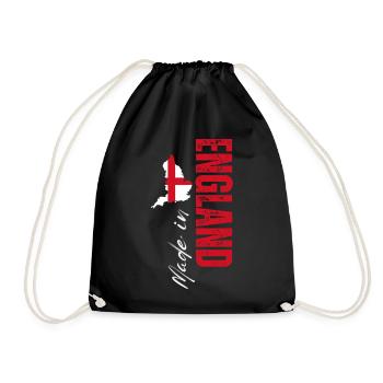 Made in England, born in England - Drawstring Bag - black - Front