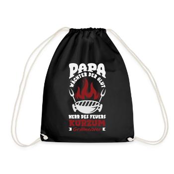 Papa Wächter Der Glut Herr Des Feuers - Turnbeutel - Schwarz - Vorne