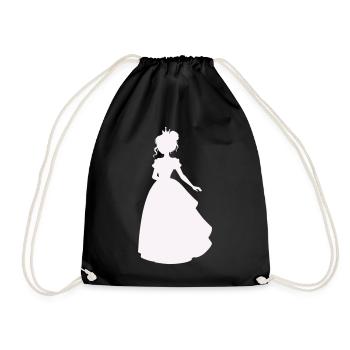 Princess in ball gown - Drawstring Bag - black - Front