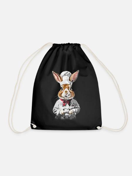 Chef Rabbit - Turnbeutel - Schwarz