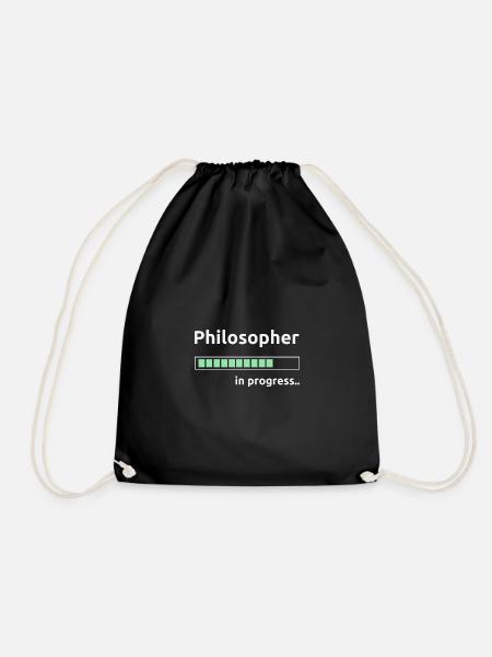Philosoph in Arbeit - Turnbeutel - Schwarz