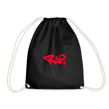 Rap Graffiti Spray Design for Fans - Drawstring Bag - black - Front